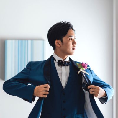 新郎ヘアセット・メイクの仕上がり