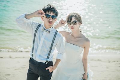 和装も洋装も沖縄で！青い海×スタジオ撮影で年賀状・アルバム・結婚報告と用途広がる前撮りを (3)