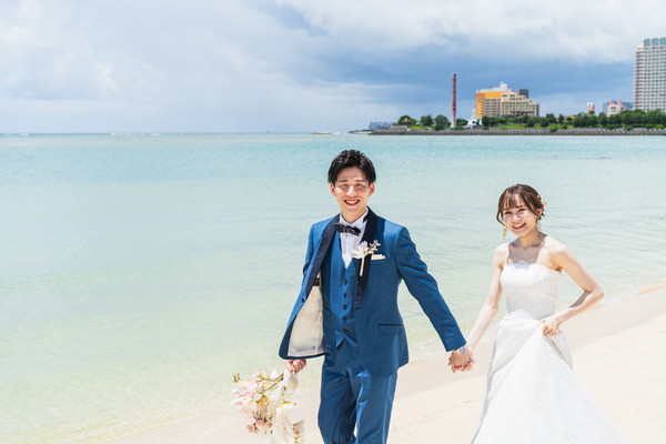 《本島》＼ビーチでドレス2着着れる！／よくばりお手軽ビーチフォトツアー♪50カット