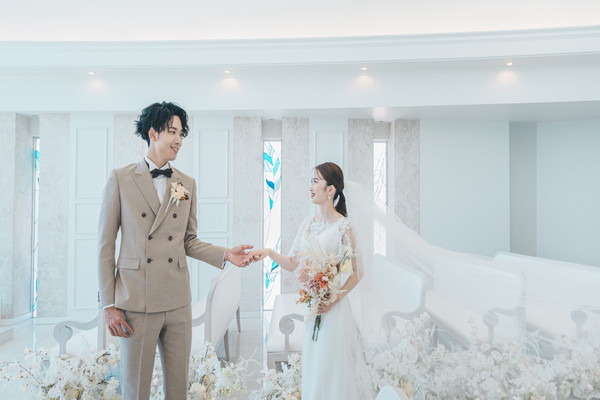《本島》ドレス2着付♡人気のアクアグレイスチャペル＆ガーデン＆ビーチ３ロケ大満足キャンペーン！