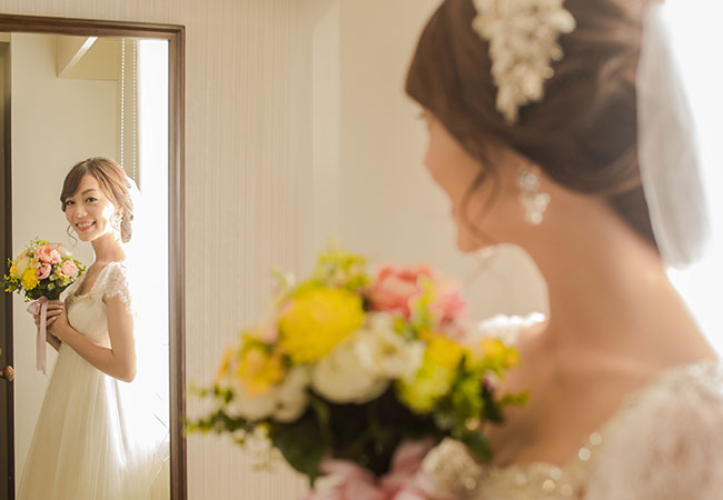 ドレスの着付け